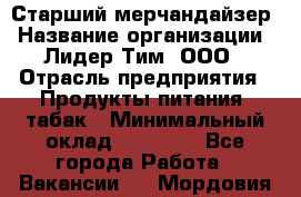 Старший мерчандайзер › Название организации ­ Лидер Тим, ООО › Отрасль предприятия ­ Продукты питания, табак › Минимальный оклад ­ 32 000 - Все города Работа » Вакансии   . Мордовия респ.